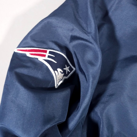 NFL New England Patriots Windbreaker Men XXL Blue V-Neck Pullover Jacket - Picture 3 of 8